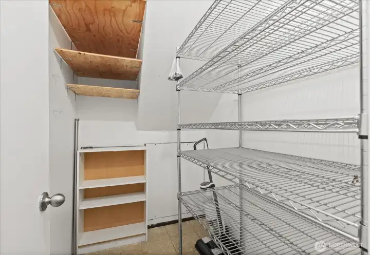 Spacious in-unit storage closet.