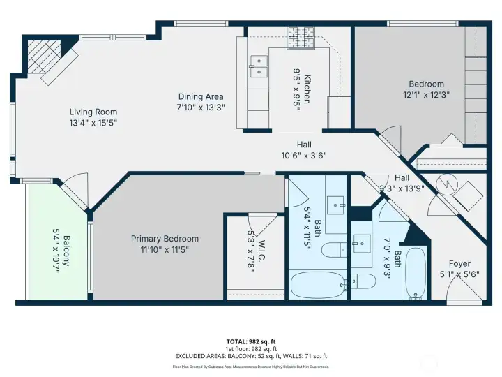Unit 306 floor plan with approximate dimensions