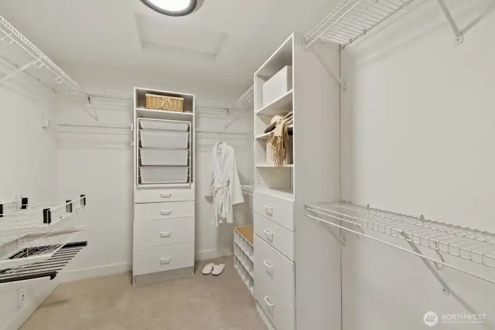Walk-in closet in the primary - tons of space for all your favorite pieces!