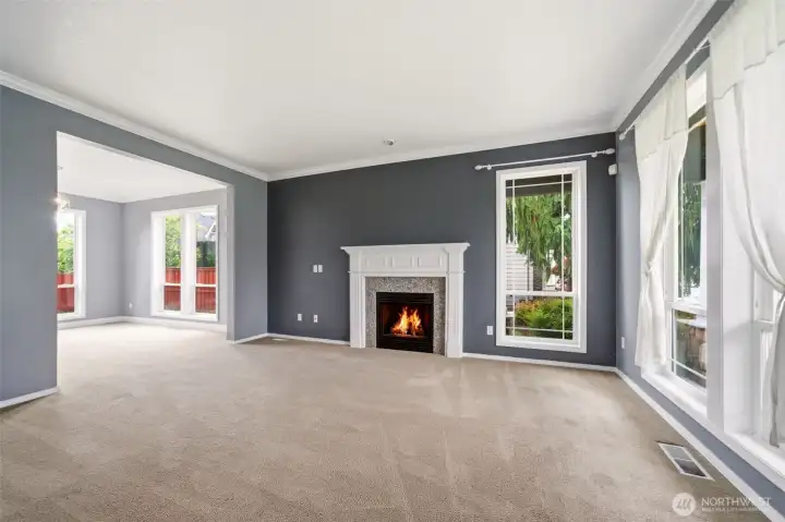 Living room / gas fireplace