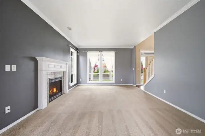 Living room / gas fireplace