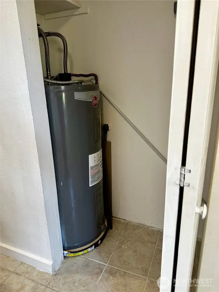 Water heater located here