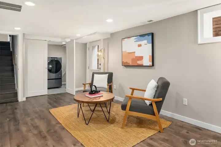 A real laundry room, heat pump so the house has AC and efficient heating.  Nice!  All done in 2017-18.