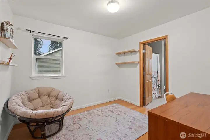 3rd upstairs bedroom with Jack and Jill bathroom.