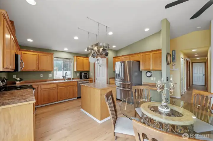 Lots of room in the kitchen for entertaining guests