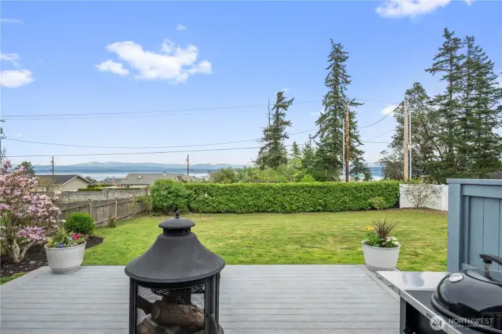 Trek decking off of the main area. Enjoy the privacy and views!