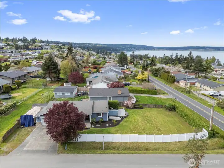 Corner lot, and fully fenced for your privacy.