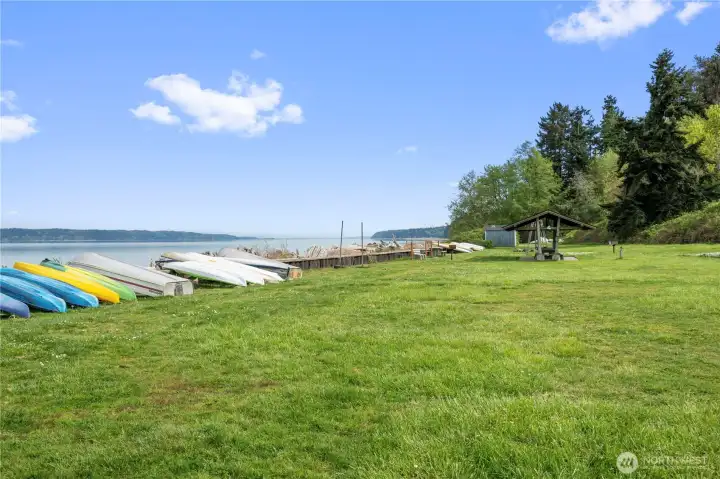 Store your canoe/boat here as it is secured with a privacy gate.