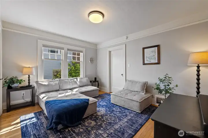 Middle bedroom on the main floor.