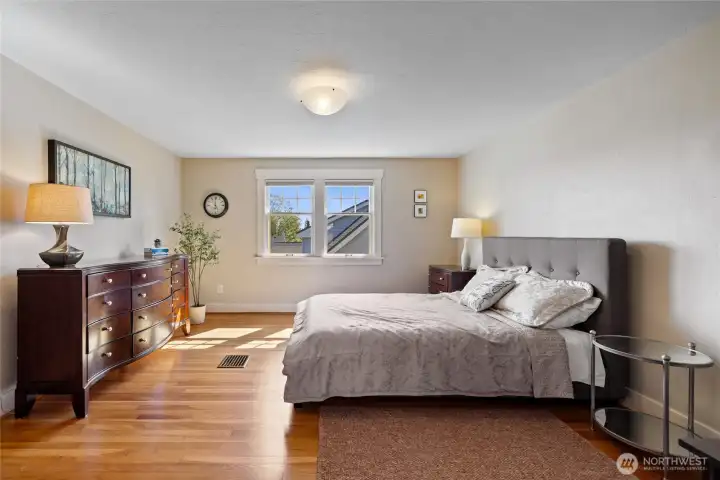 Primary bedroom on the second floor.
