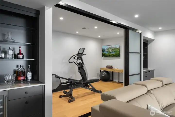 Lower gym/flex-space.