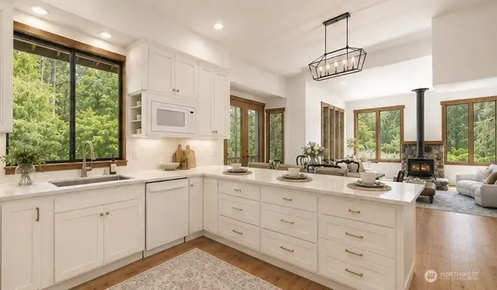 Virtual depiction of easy kitchen update!