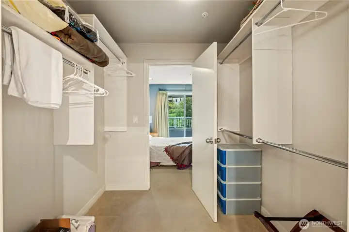 Large primary closet Large primary closet