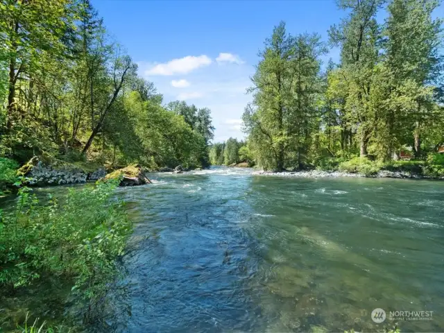 Welcome to Moon Valley!    Often the well-kept secret of North Bend, Moon Valley is nestled between the South bank of the North Fork Snoqualmie River and the base of Mount Si which stands tall at 4,167 ft. Located near the famous Bybee Farms Blueberry Farm, this home can be your sanctuary after hiking the extensive Mt. Si trail system, enjoying the tranquility of the Snoqualmie River, exploring Three Forks Park or playing at one of the many city parks while visiting historic downtown North Bend. Small town scale and rural character with an easy commute to Seattle and the Eastside make this a private paradise you can call home!