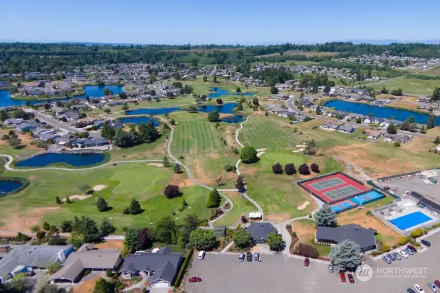 Eagle eye view of the Pacific Northwest's premier gated marina, golf & beach community.