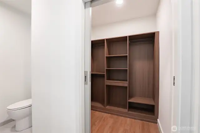 Primary closet.