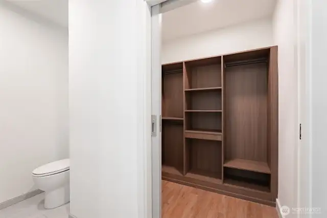Primary closet.