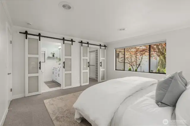 Primary Suite with double barn doors