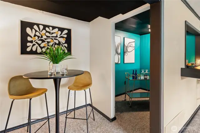 Extra space off bar and rec room