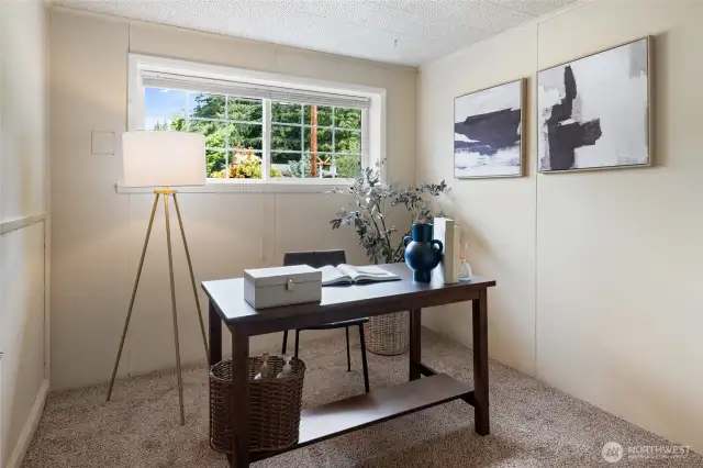 Lower level office room