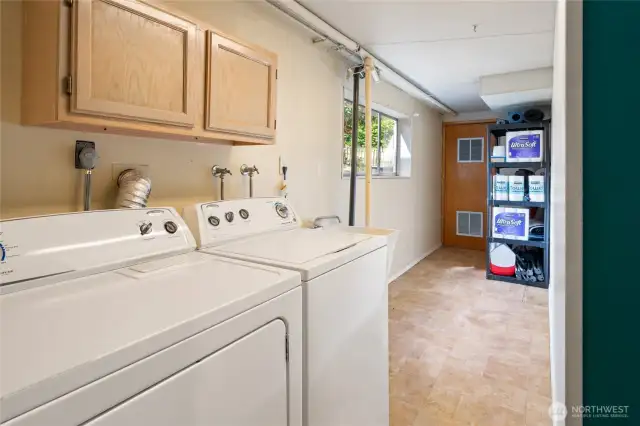 Laundry area and storage