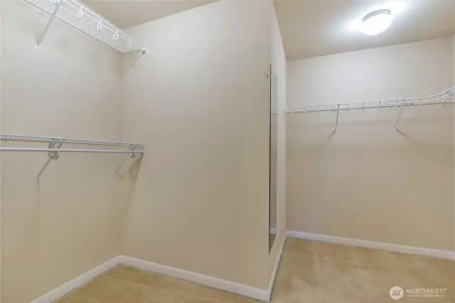 Endless closet space for the primary bedroom