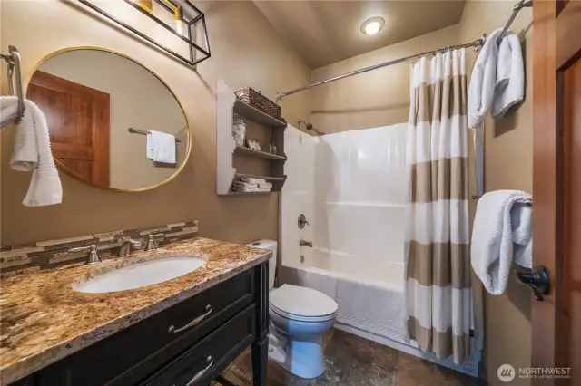 Here is a stylish, full bath on the main floor.