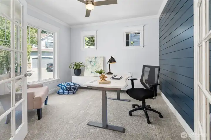 Dedicated WFH Office with Frence Doors
