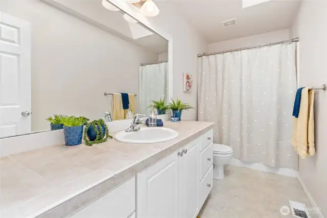Full Bathroom on Upper Floor Next to Bedrooms