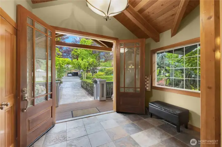Front entry from inside
