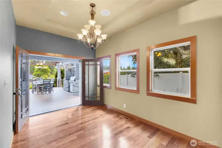 Entrance to outdoor kitchen