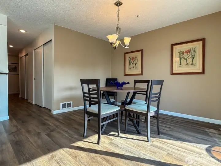 Plenty of room for a larger table and your China cabinet.