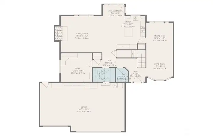 3 car garage and lots of storage through out the garage and home