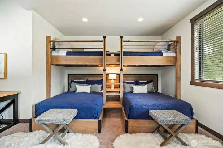 Kids oasis with custom built in bunks