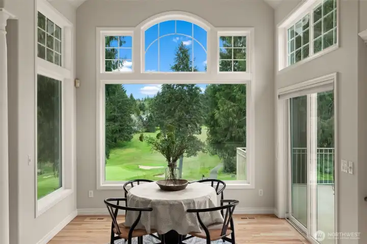 Course views from breakfast nook