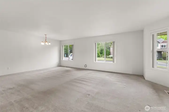 The front of the home has a large family room that takes in abundant natural light. The front of the home has a large family room that takes in abundant natural light.