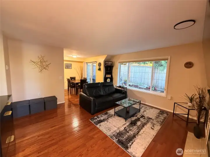 Spacious Living room with beautiful Hardwood floors