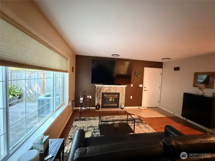View of the living room from kitchen