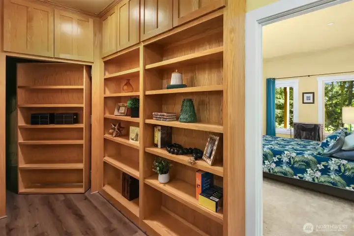 Surprise!! A secret door leading to a large office/flex room and then another storage/wine cellar - options!! Surprise!! A secret door leading to a large office/flex room and then another storage/wine cellar - options!!