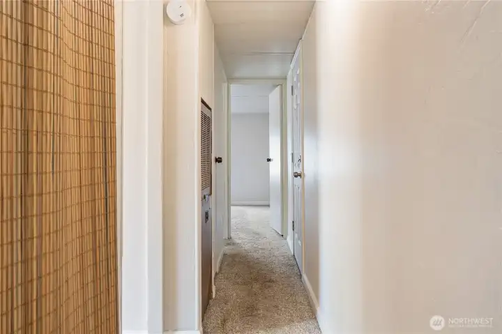 Hallways to the bedrooms.
