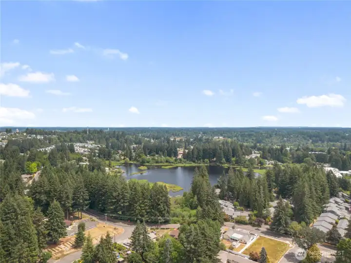 Aerial view of the area.  Close to shopping, groceries, medical, you name it!