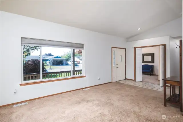 Living room and entry way