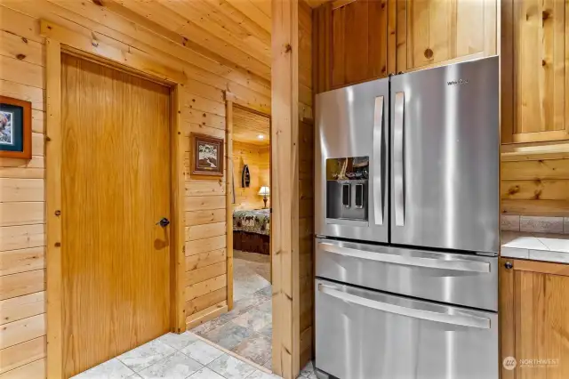 Walk in pantry and new fridge