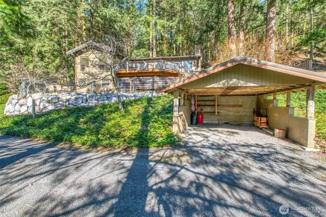 Separate detached carport.
