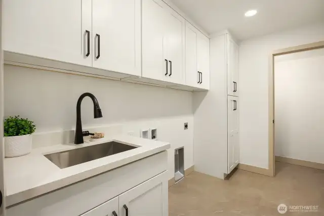 Reimagined laundry space with ample storage space