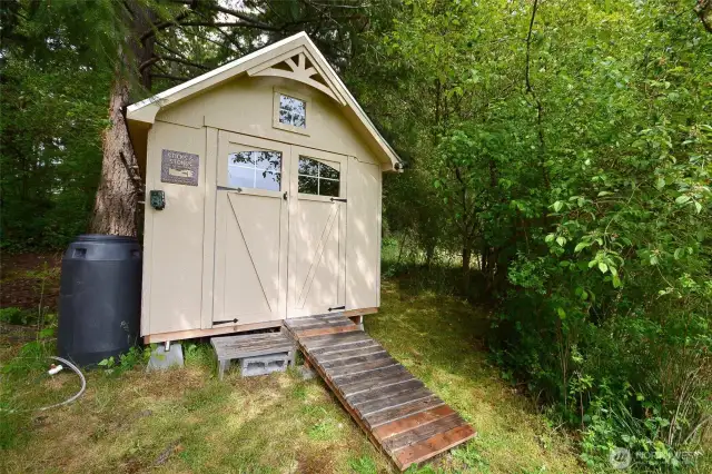 Shed for all you lawn tools. 8X10.