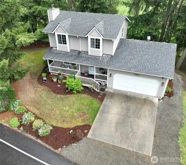 Drone of this beautiful home  .250 of an acre backs up to the beautiful meadow.
