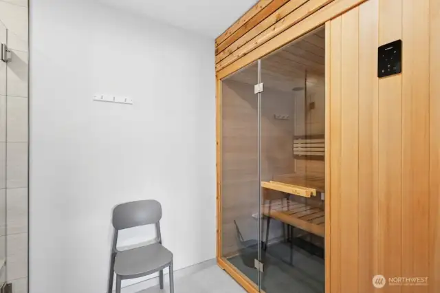 sauna in clubhouse