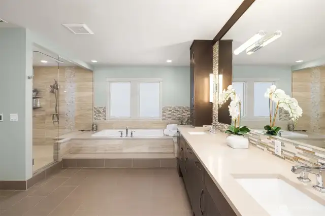 Luxurious spa bathroom.