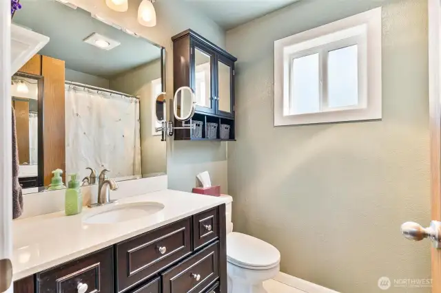 New vanity and paint in the primary bathroom